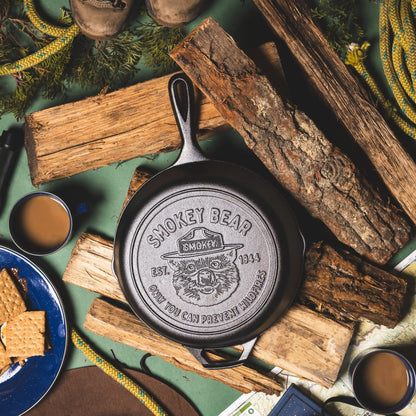 10.25 Inch Seasoned Cast Iron Smokey Bear® Skillet