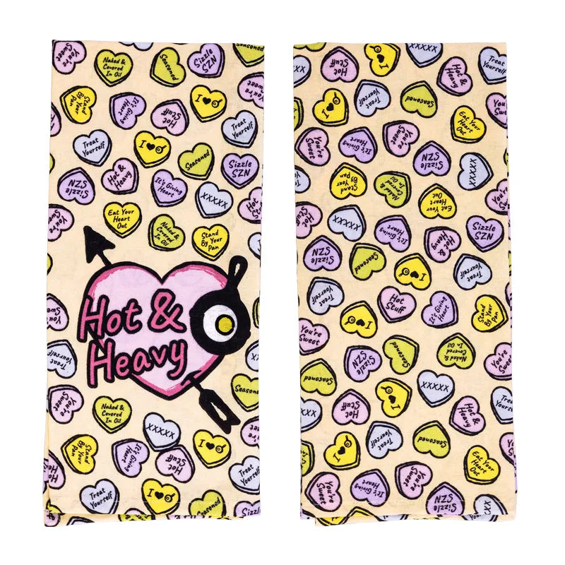 Conversation Heart Dish Towel