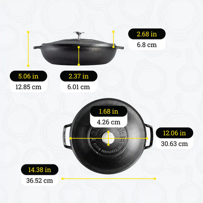 Blacklock 4 Quart Lightweight Cast Iron Braiser