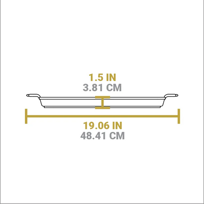 15.5 x 10.5 Inch Seasoned Cast Iron Baking Pan