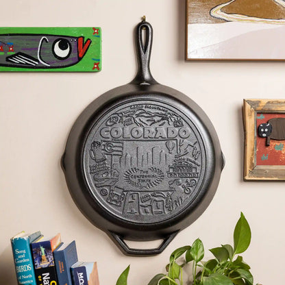 American Road Trip: 12 Inch Seasoned Cast Iron Skillet, Colorado