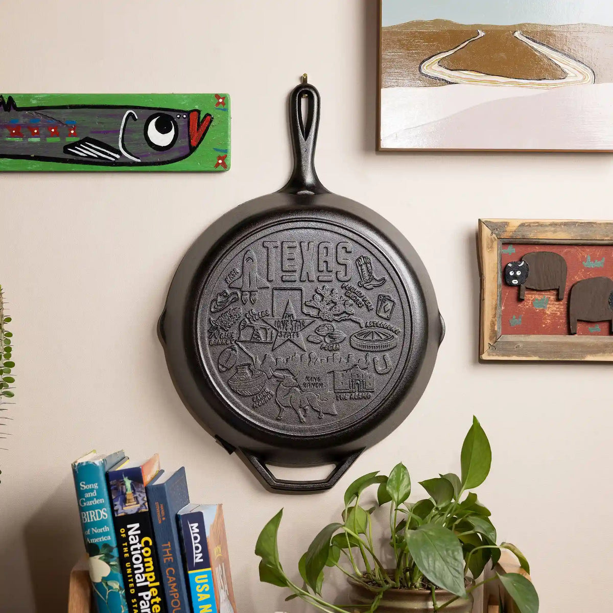 American Road Trip: 12 Inch Seasoned Cast Iron Skillet, Texas