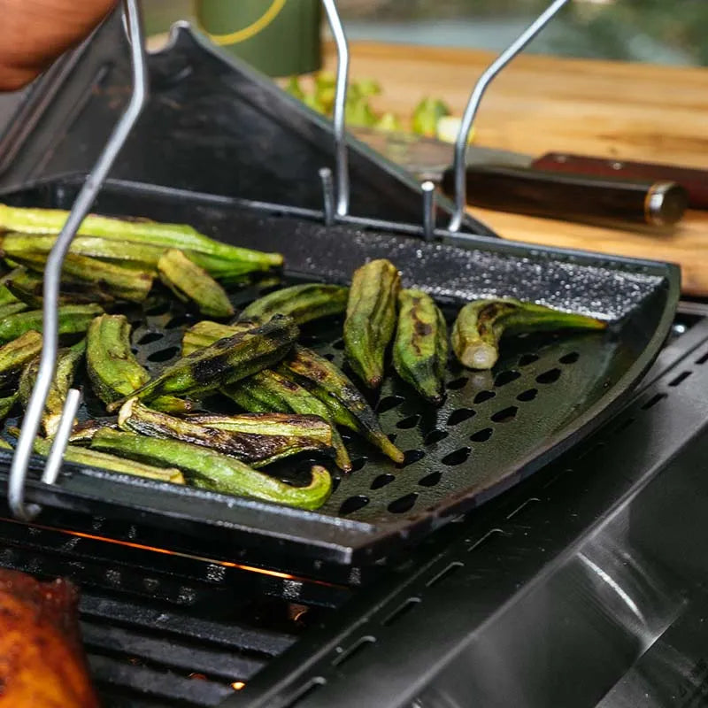 15 x 12 Inch Seasoned Cast Iron Grill Topper