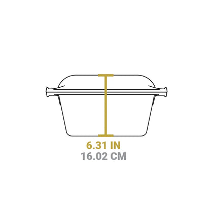 5 Quart Cast Iron Double Dutch Oven