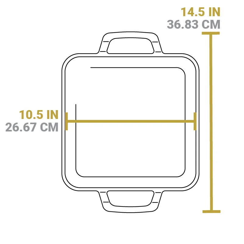 Chef Collection 11 Inch Cast Iron Square Griddle 